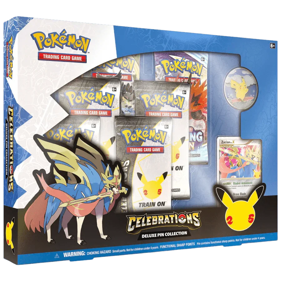 Pokemon TCG - Sword & Shield - Celebrations - Deluxe Pin Collection Box