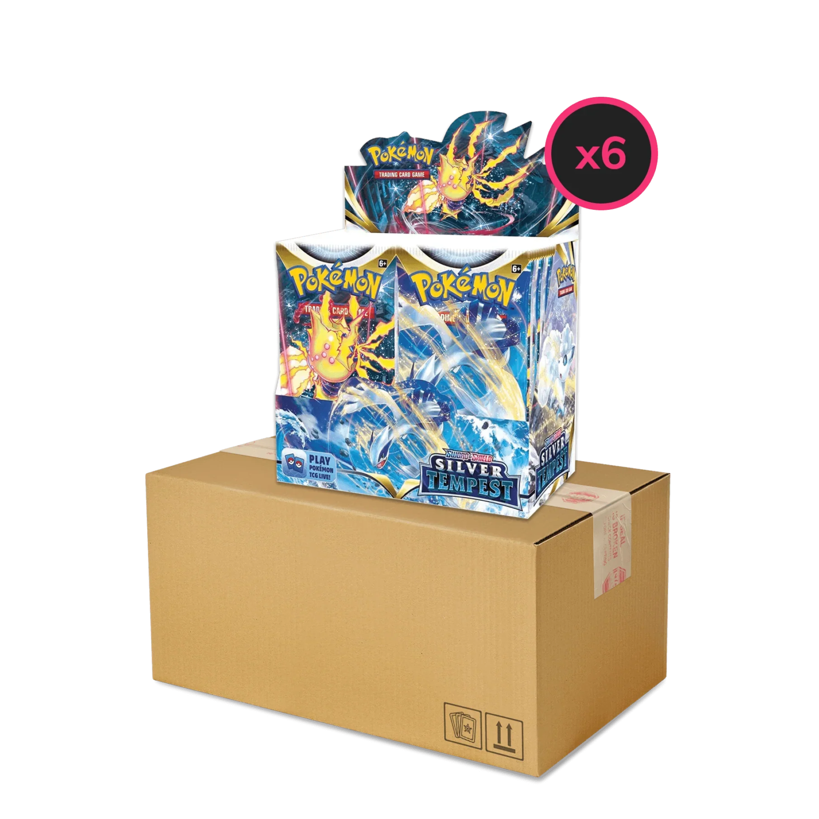 Pokemon TCG - Sword & Shield - Silver Tempest - Display Case (6x Booster Boxes)